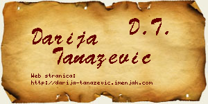 Darija Tanazević vizit kartica